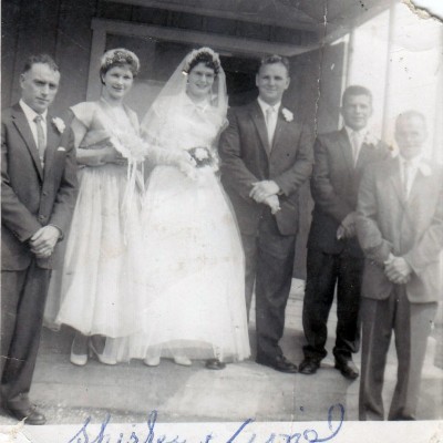 1959 July 15th Shirley & Lionel Doiron's wedding Mike Pineau & Ivan and Leonard Macdonald