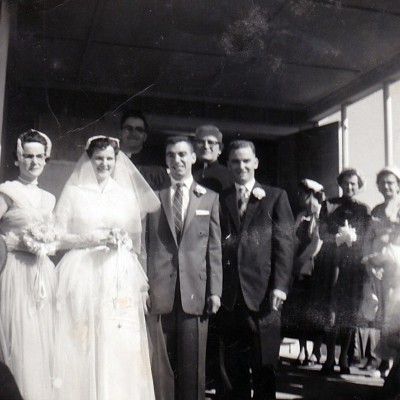 1958 Sept 3 Yvonne & Roland Larkin's wedding Louise & Earl Larkin 