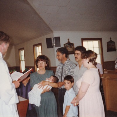 Karen and Irwin Gallant godparents for Terry and Susan's  Nicholas