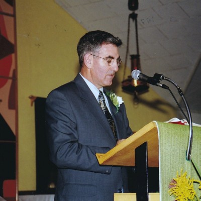 1997 Aug.Eugene Larkin reading at Tammy and Corey Peters wedding