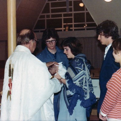 1977 Robert &Phyllis Carr's daughter Suzane's baptism, Garth &Kaye Ried godparents along with Father Van de Van