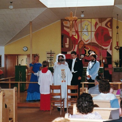 1984 July 21 Theresa &Wayne Doiron's wedding Lionel Gallant and Darlene Czyz stood for them and Father Bolger married them