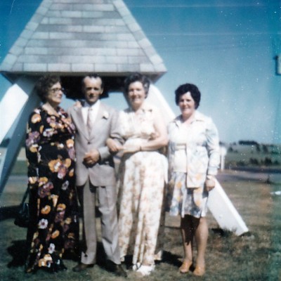 Louis &Inez Doiron's anniversary Laura and Anita with them 