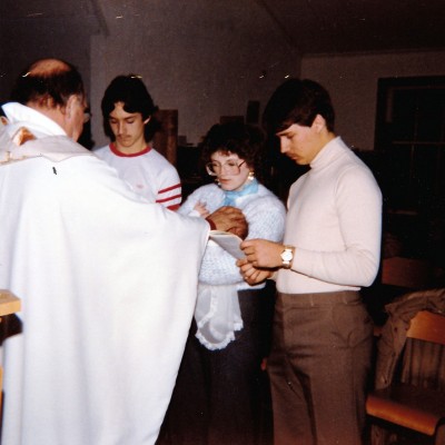 1984, Feb16th Phillip Longuepee being baptized Claudette and Martin 