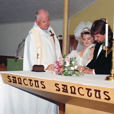 1990 July 28th Father Leo Trainor &Debra Doiron & Kevin Smith's wedding 